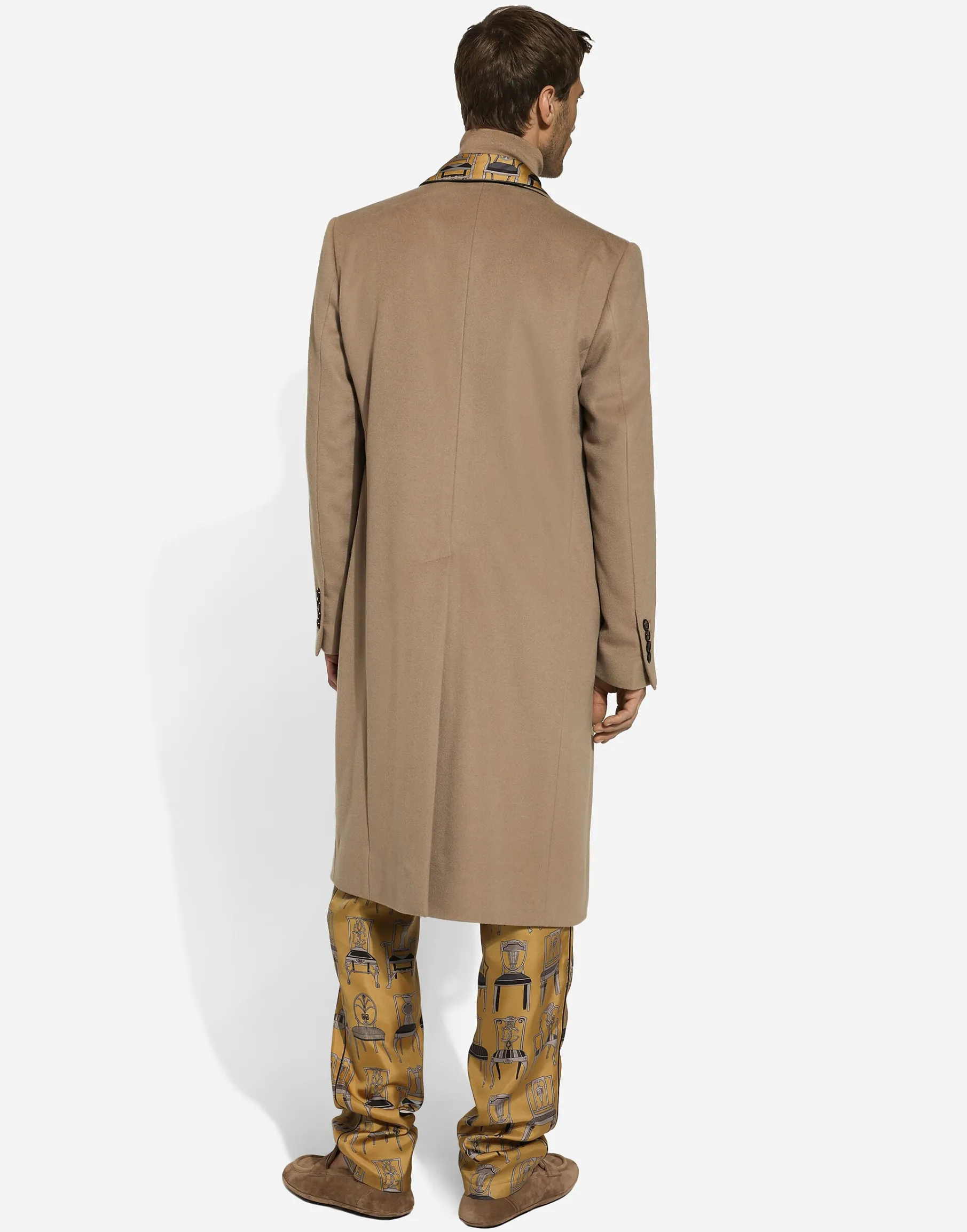 Silk twill shirt with seat print