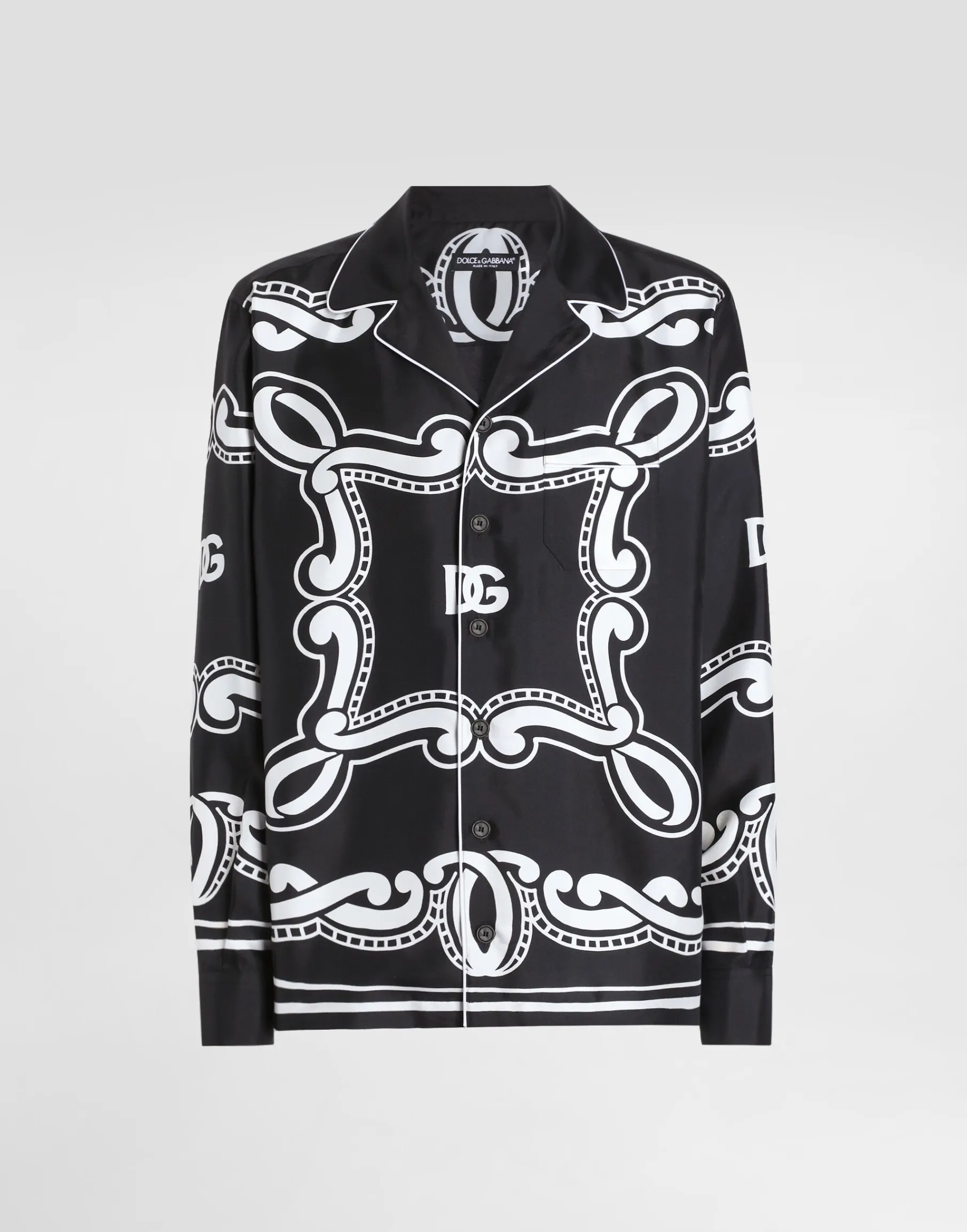 Silk vanity shirt with bandanna print