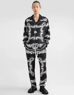 Silk vanity shirt with bandanna print