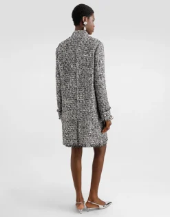 Silk V-neck cardigan with DG logo embroidery