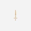 single cross earring with “DNA” rhinestones