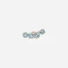 Single earring in white gold 18kt with Swiss topazes
