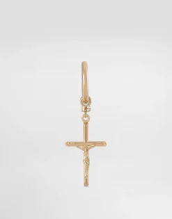 Single stud earring with “DNA” cross