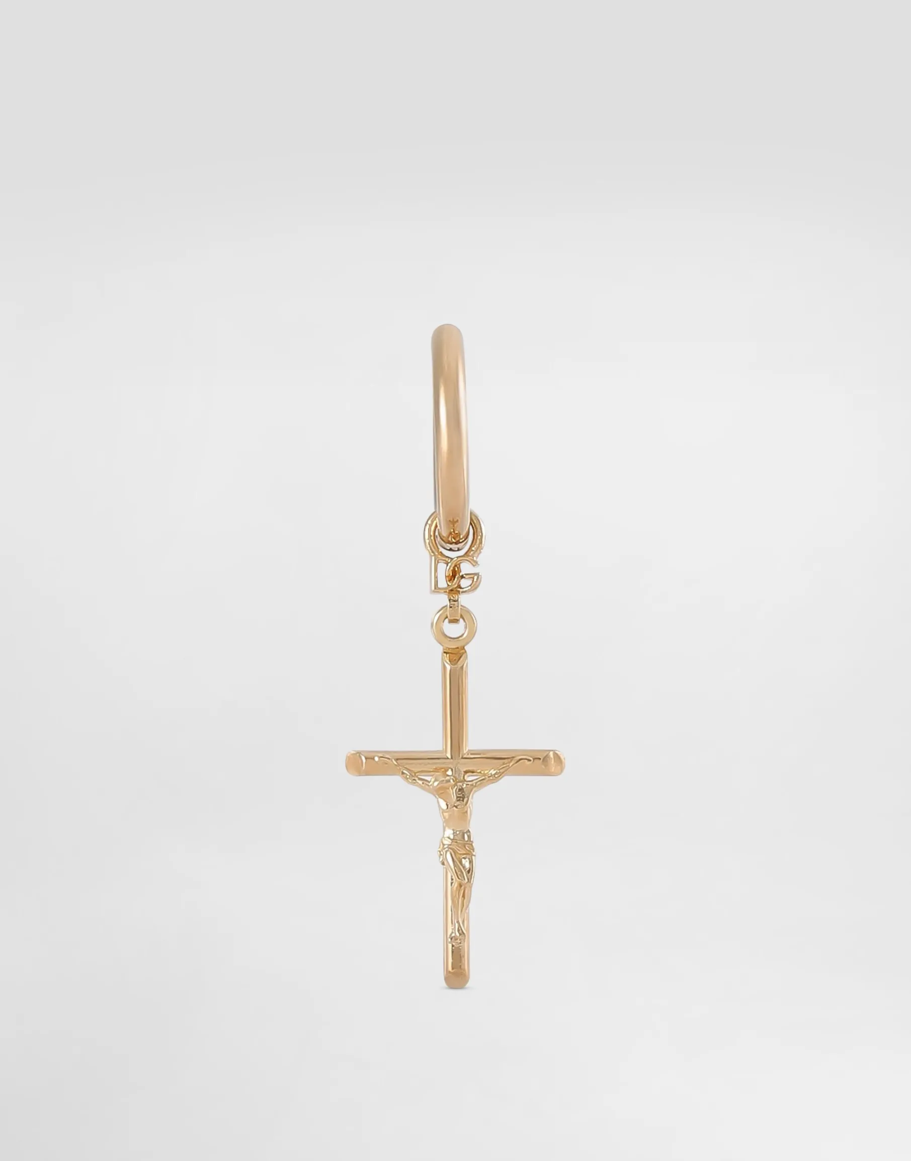 Single stud earring with “DNA” cross