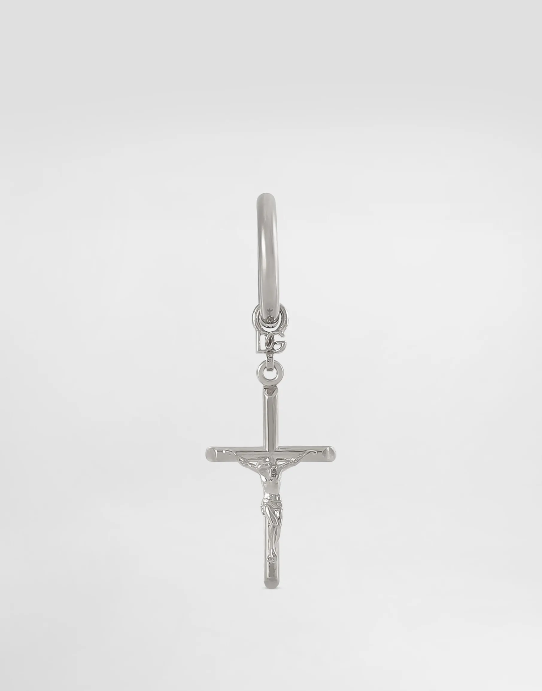 Single stud earring with “DNA” cross