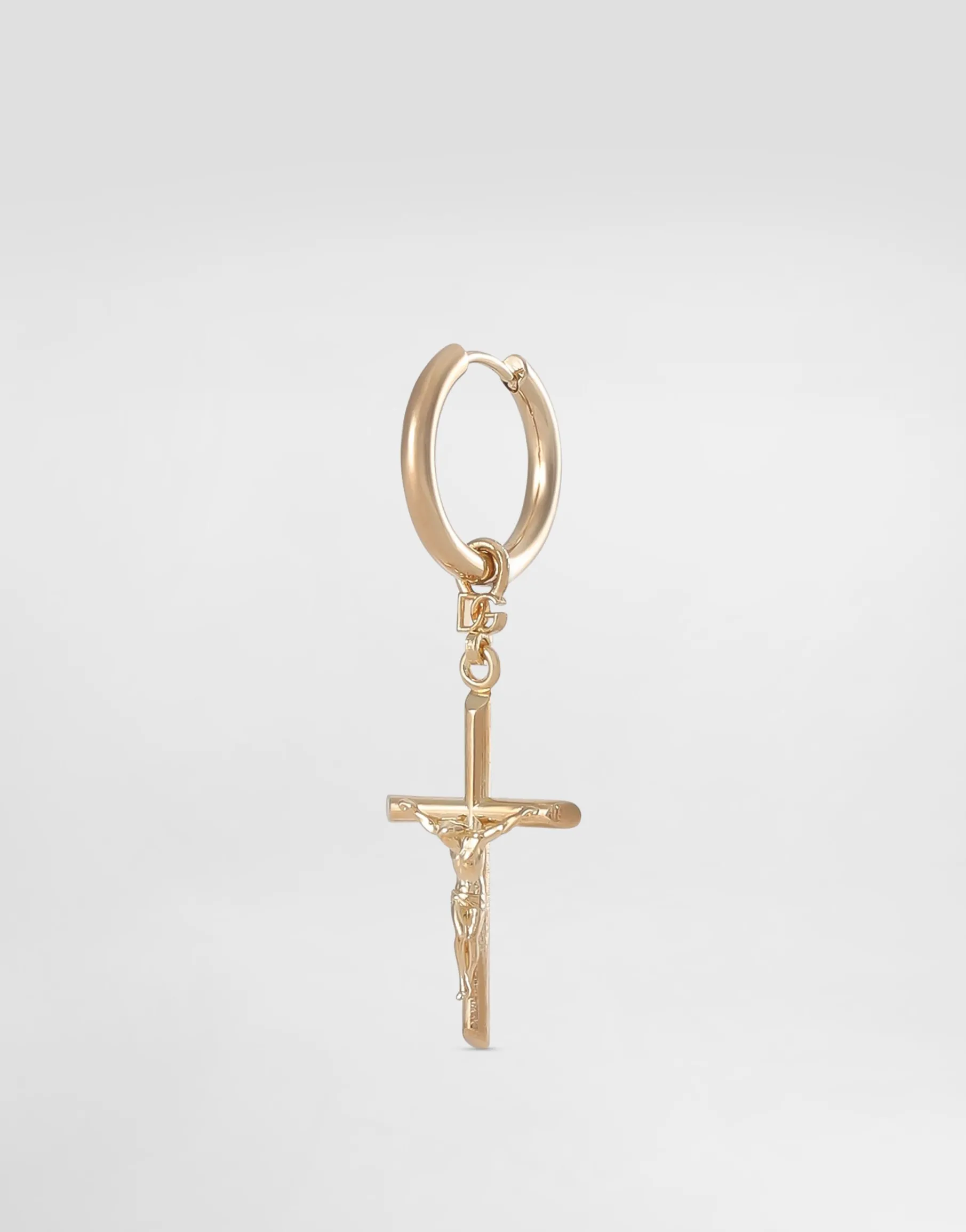 Single stud earring with “DNA” cross