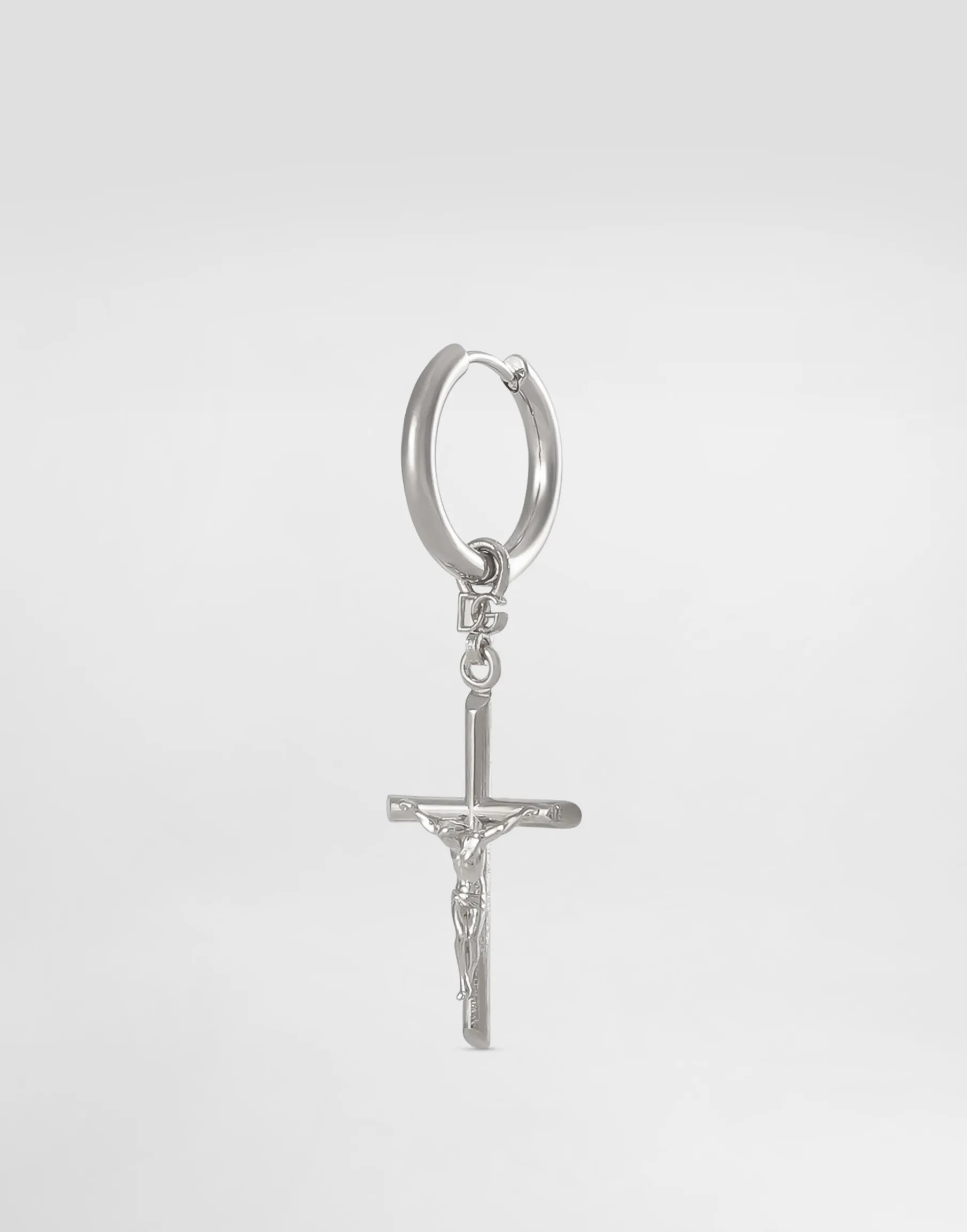 Single stud earring with “DNA” cross
