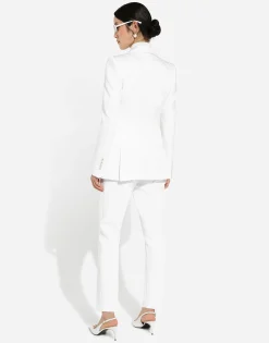 Single-breasted brocade Turlington blazer