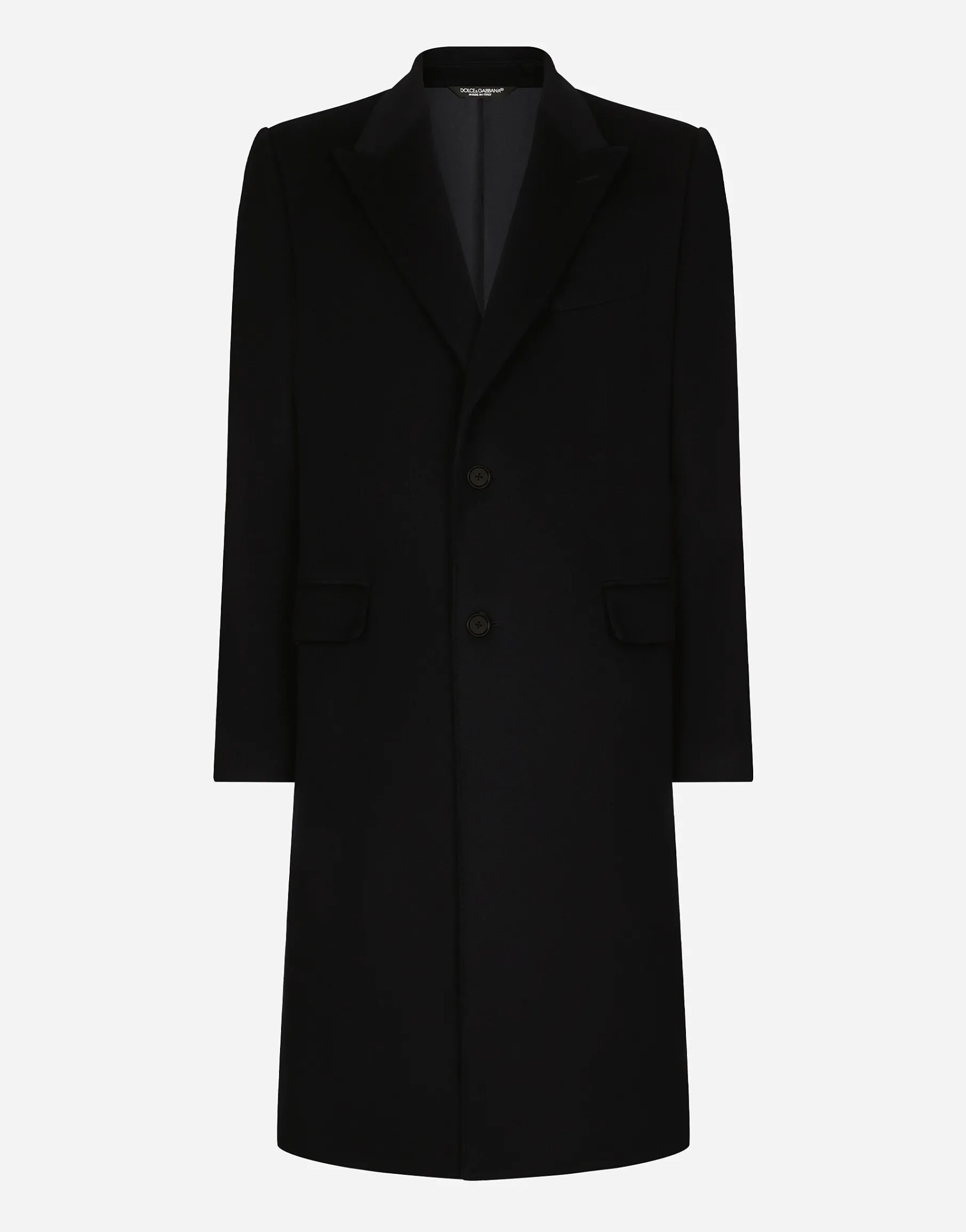 Single-breasted cashmere coat