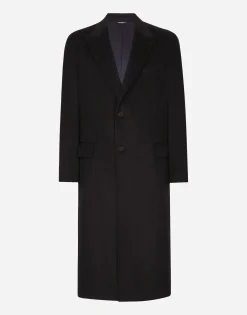 Single-breasted cashmere coat