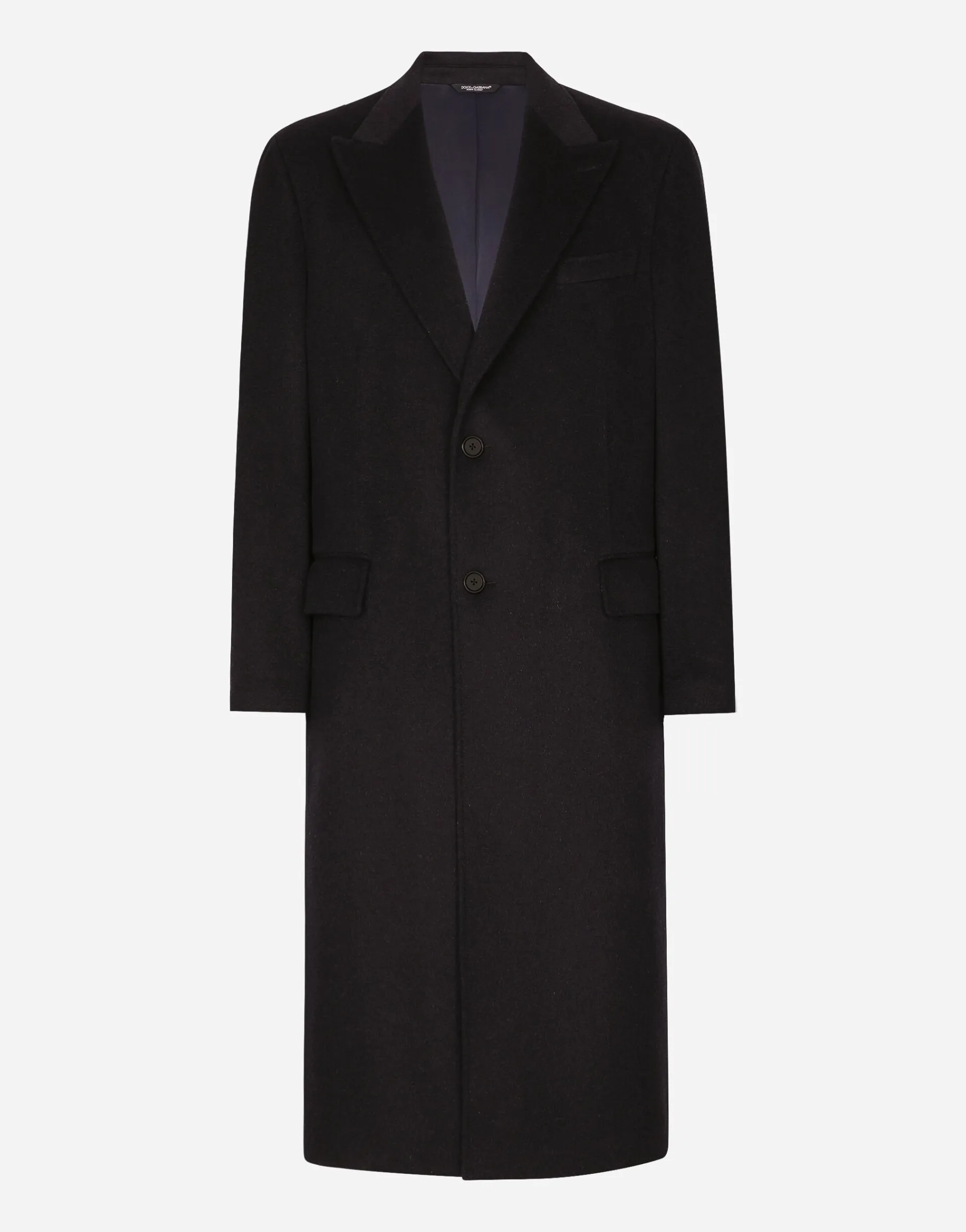 Single-breasted cashmere coat