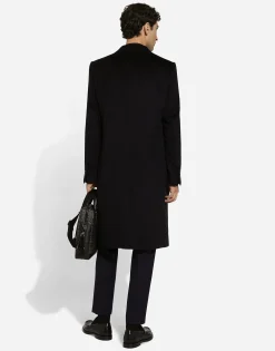 Single-breasted cashmere coat