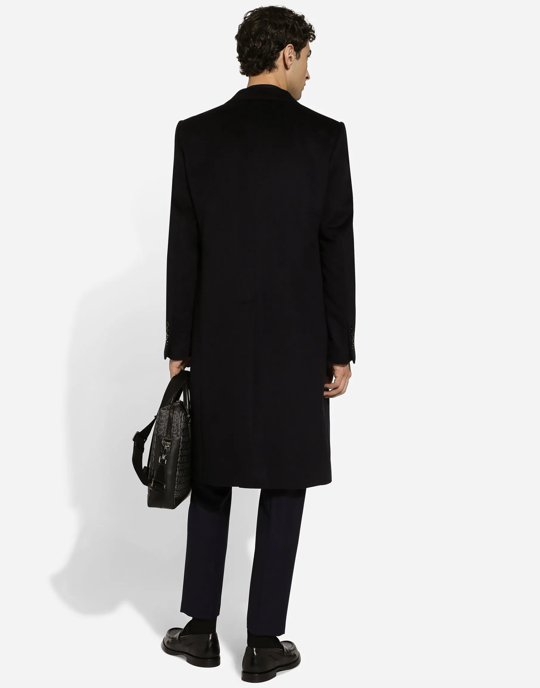 Single-breasted cashmere coat