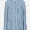 Single-breasted cotton rush-stitch jacket