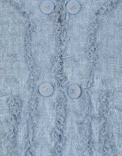 Single-breasted cotton rush-stitch jacket
