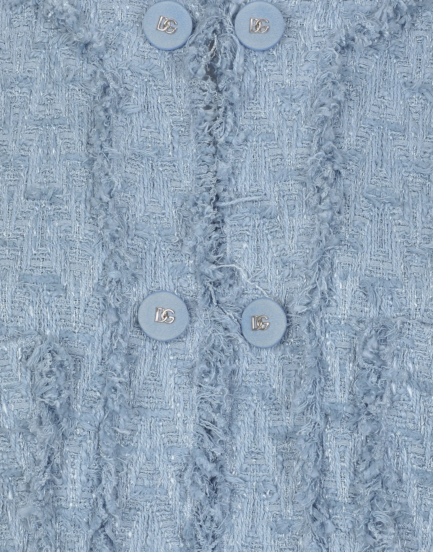 Single-breasted cotton rush-stitch jacket