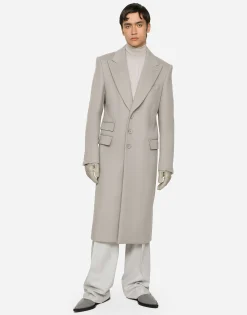 Single-breasted double cashmere coat