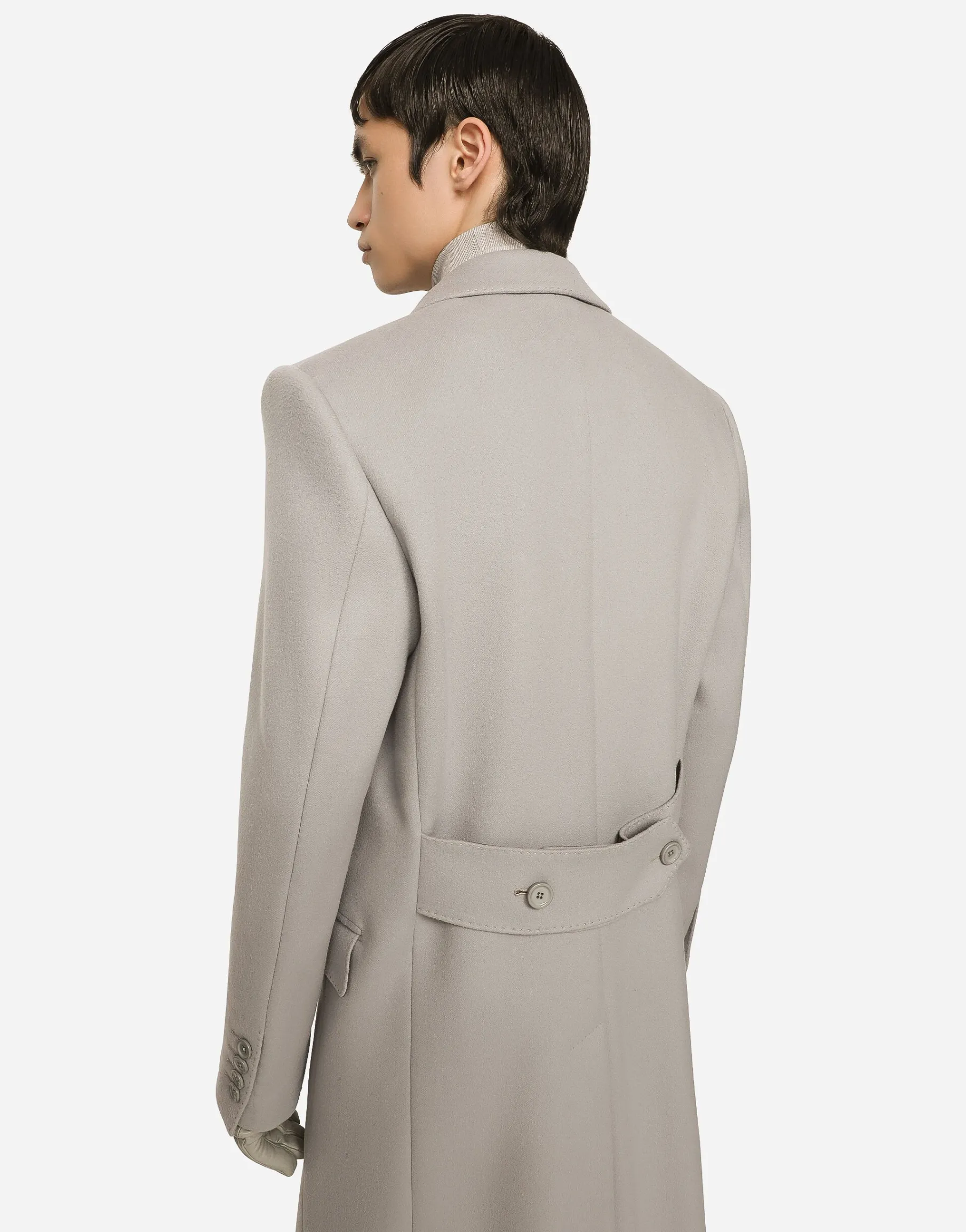 Single-breasted double cashmere coat