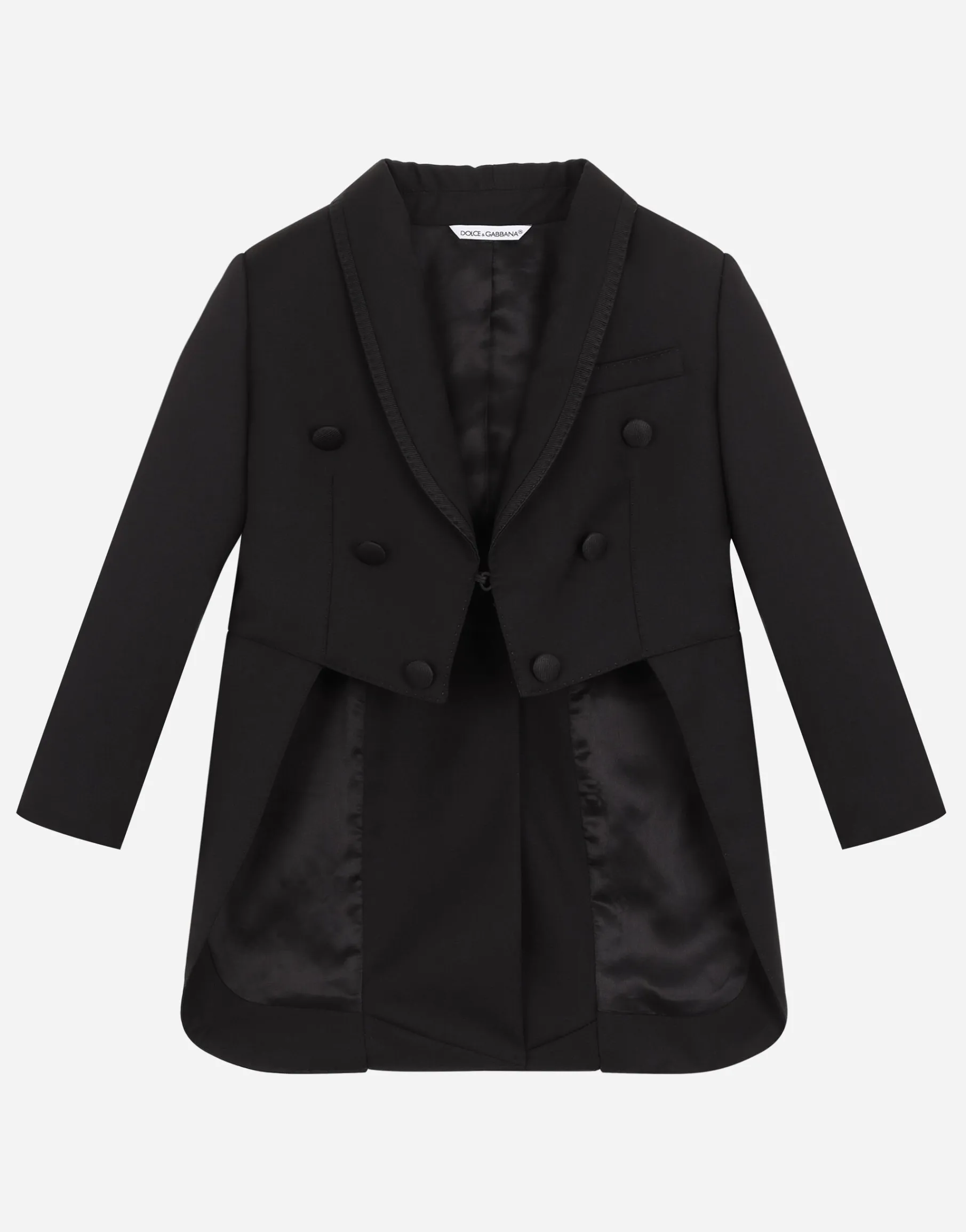Single-breasted evening suit in stretch woolen fabric