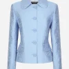 Single-breasted floral quilted jacquard Gabbana jacket