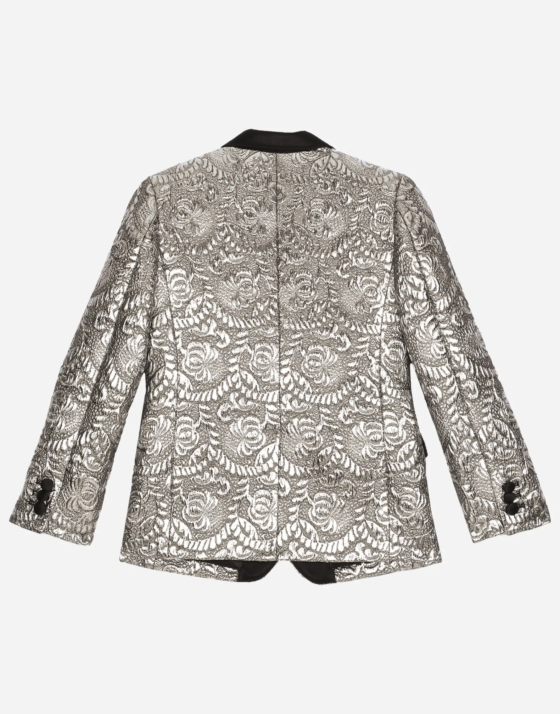 Single-breasted foiled jacquard jacket