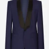 Single-breasted jacket with shawl collar