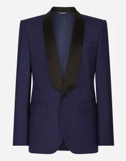 Single-breasted jacket with shawl collar