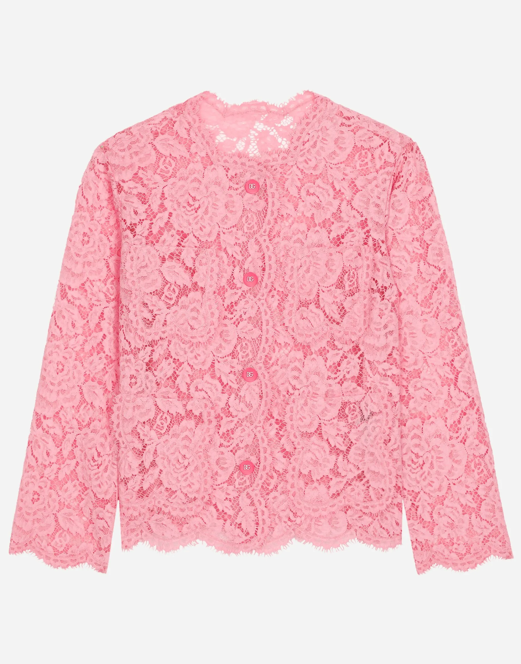Single-breasted lace jacket