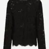 Single-breasted lace jacket