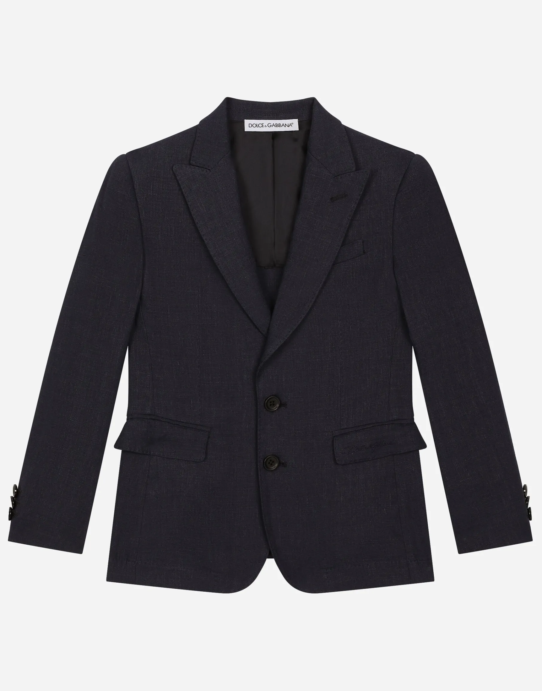 Single-breasted linen jacket