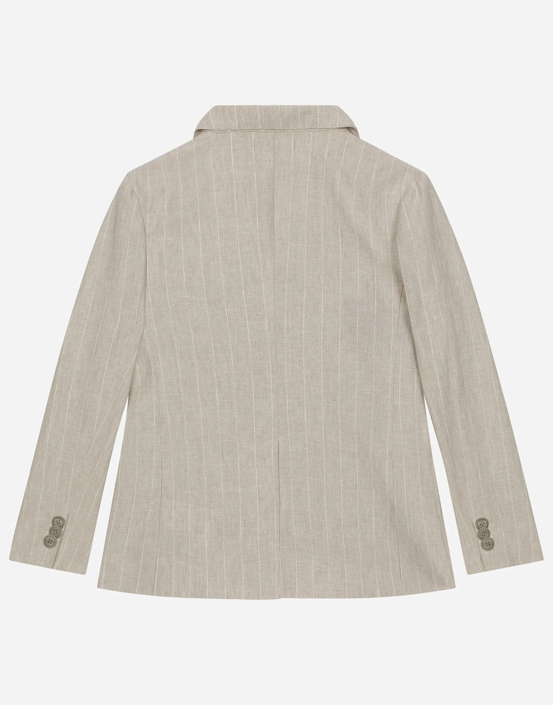 Single-breasted linen jacket with Dolce&Gabbana logo
