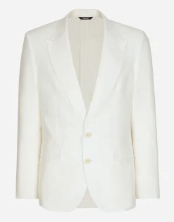 Single-breasted linen Sicilia-fit jacket