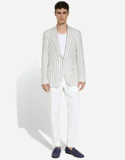 Single-breasted linen Sicilia-fit jacket