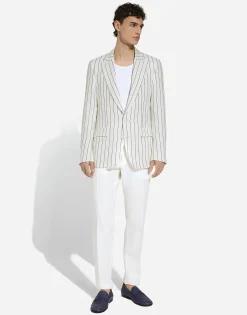 Single-breasted linen Sicilia-fit jacket