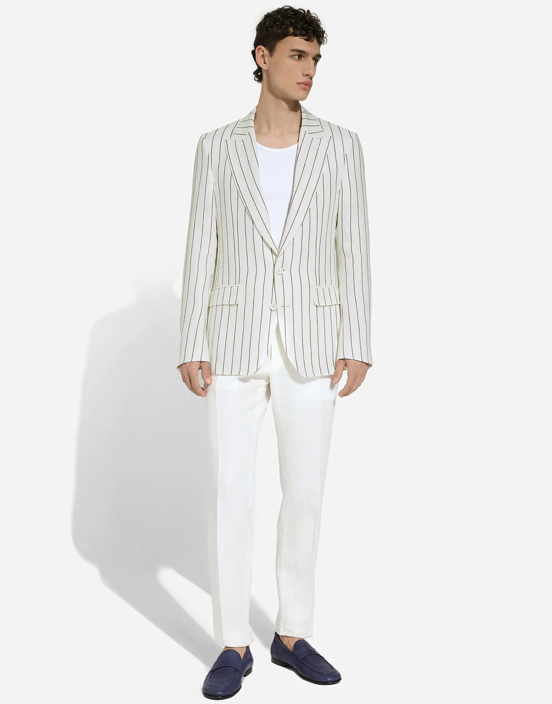 Single-breasted linen Sicilia-fit jacket