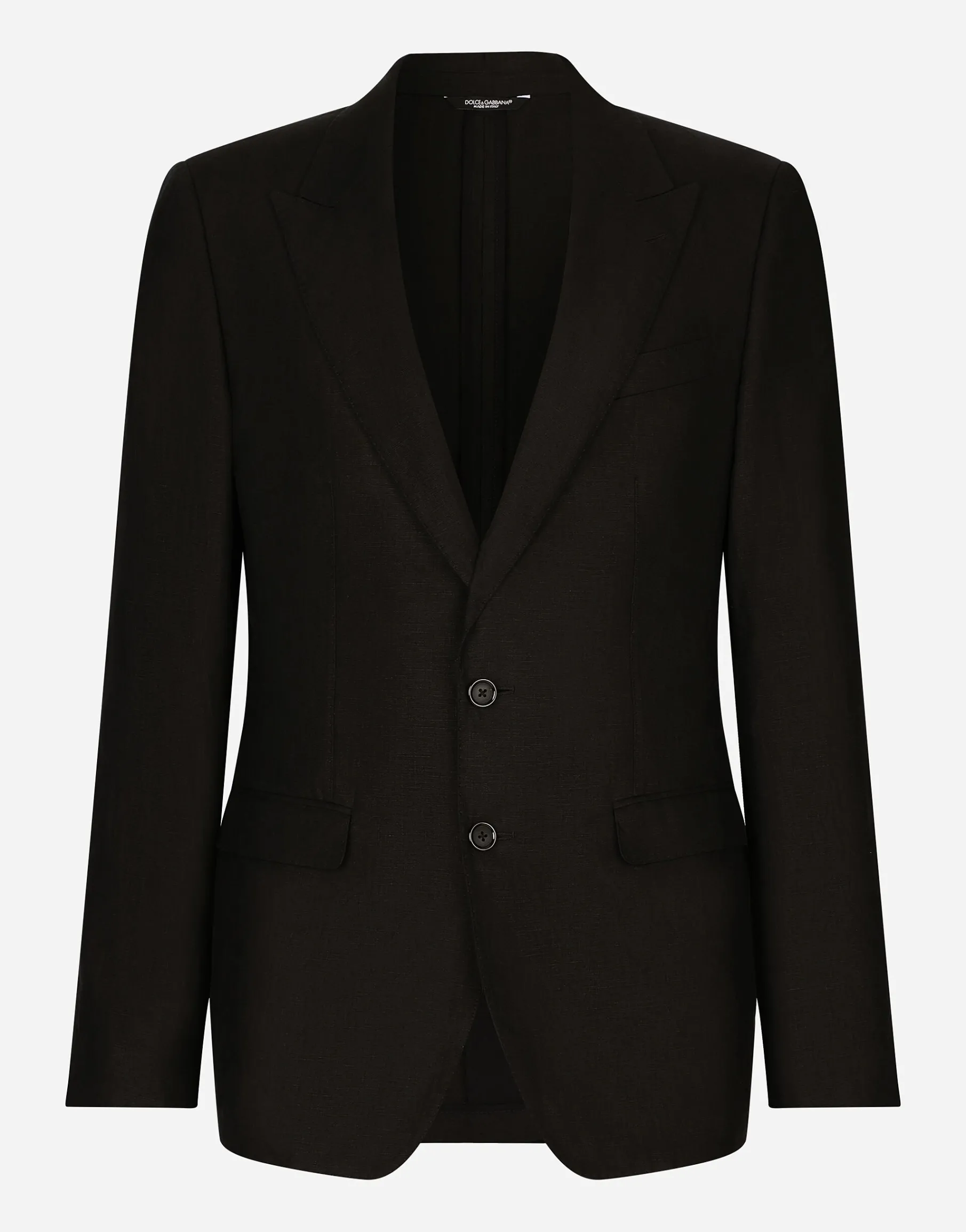 Single-breasted linen Taormina jacket
