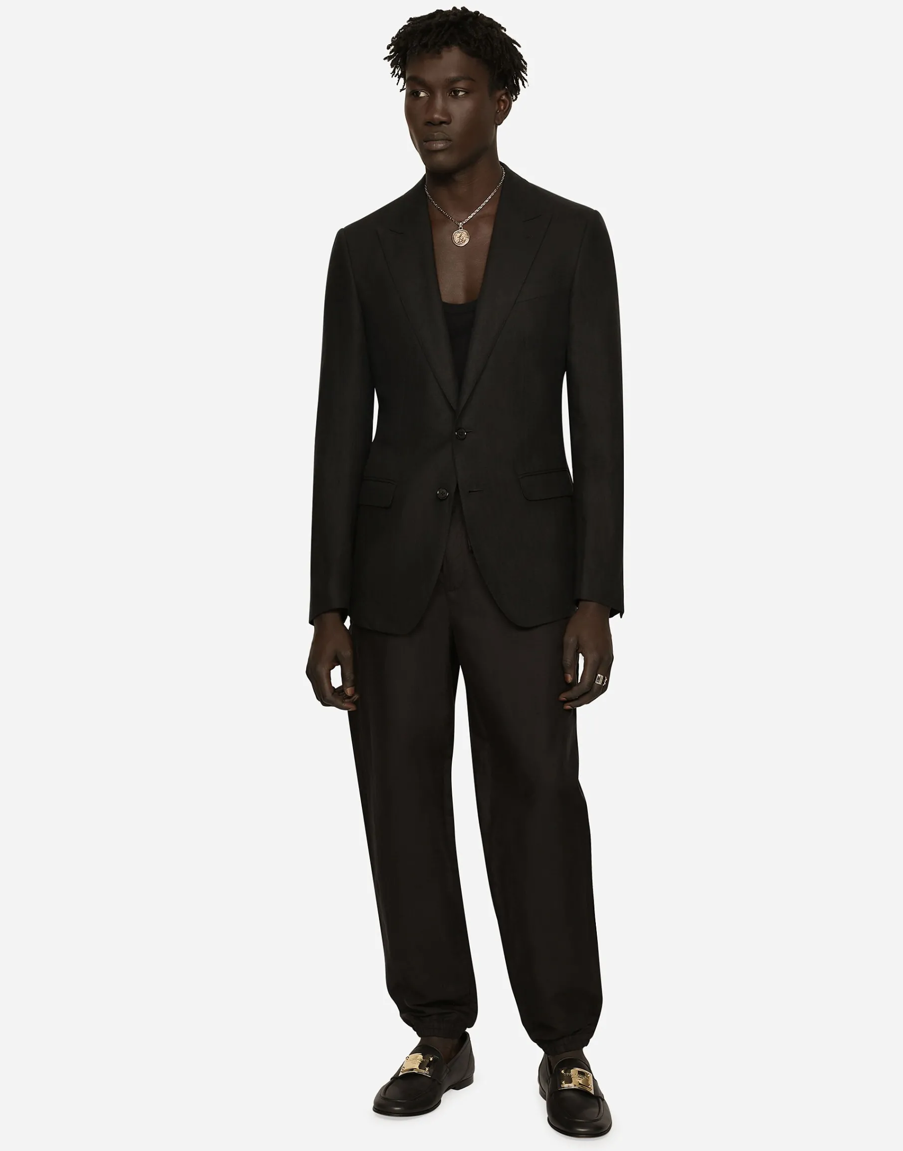 Single-breasted linen Taormina jacket