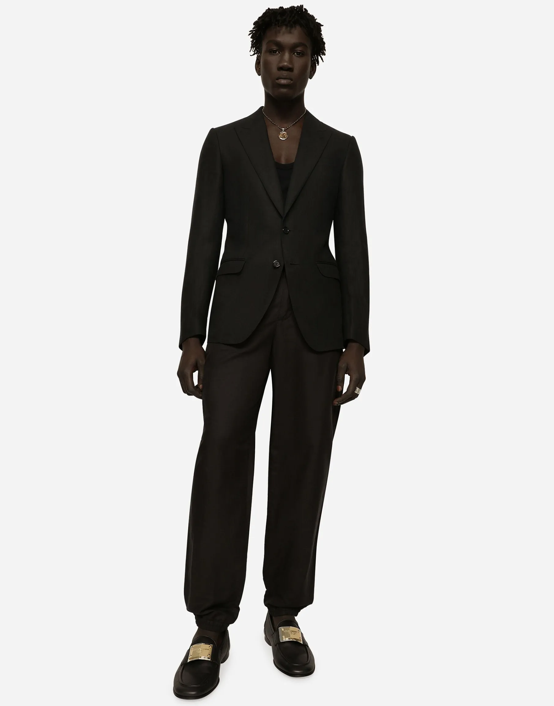 Single-breasted linen Taormina jacket