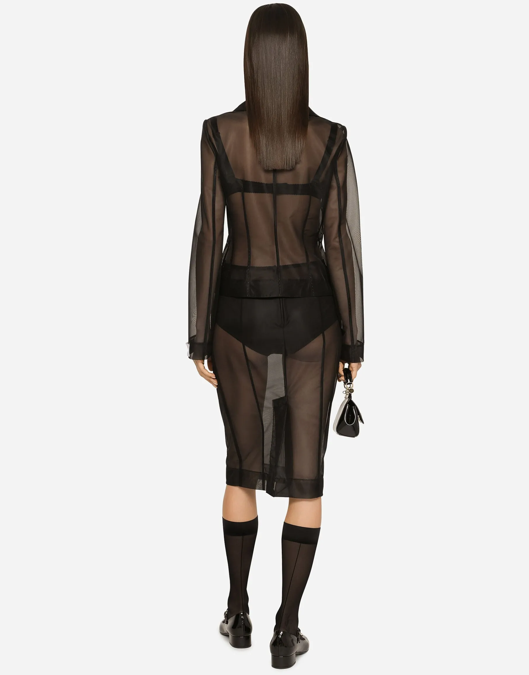 Single-breasted marquisette Dolce jacket