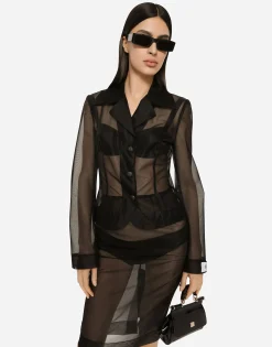 Single-breasted marquisette Dolce jacket
