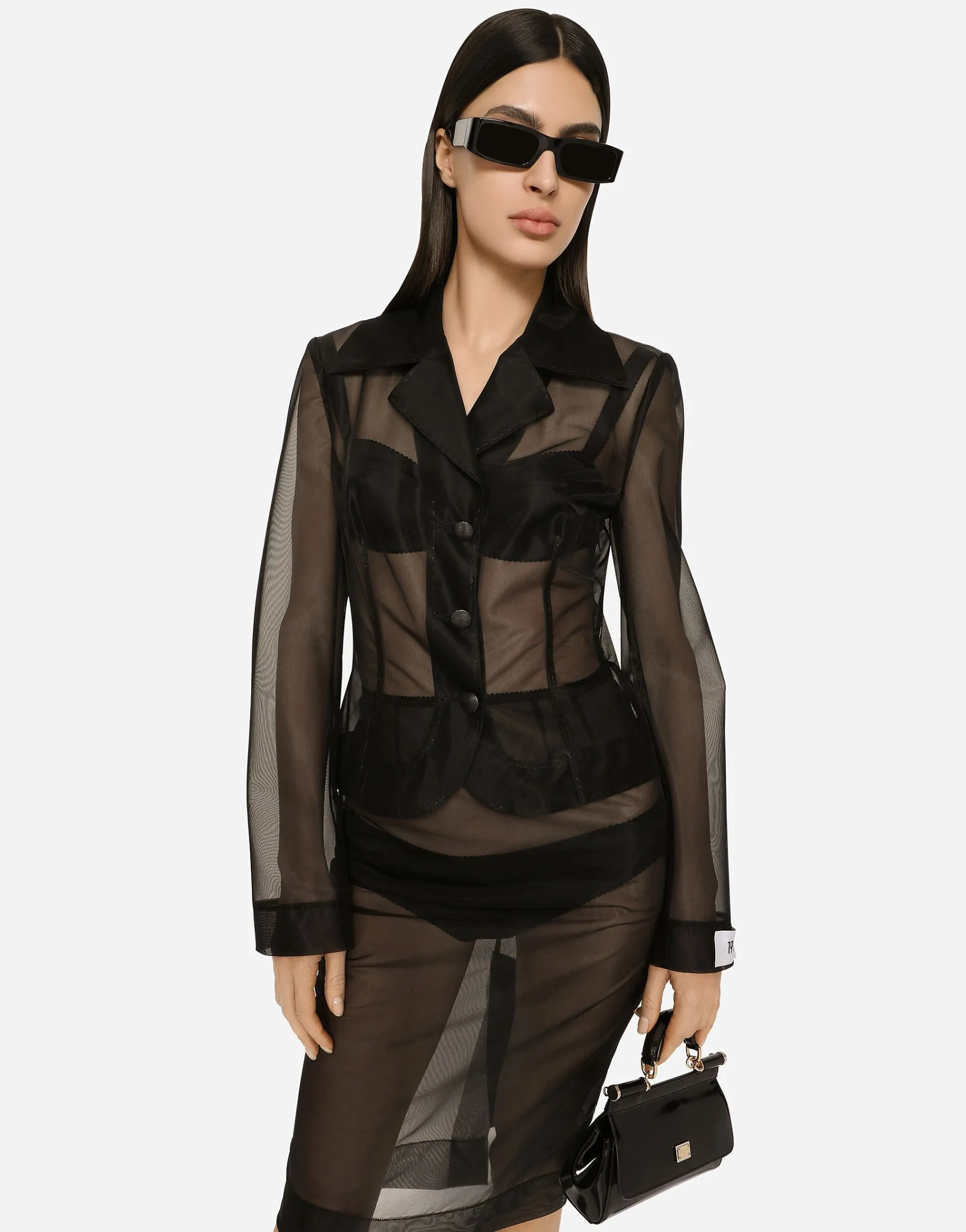 Single-breasted marquisette Dolce jacket