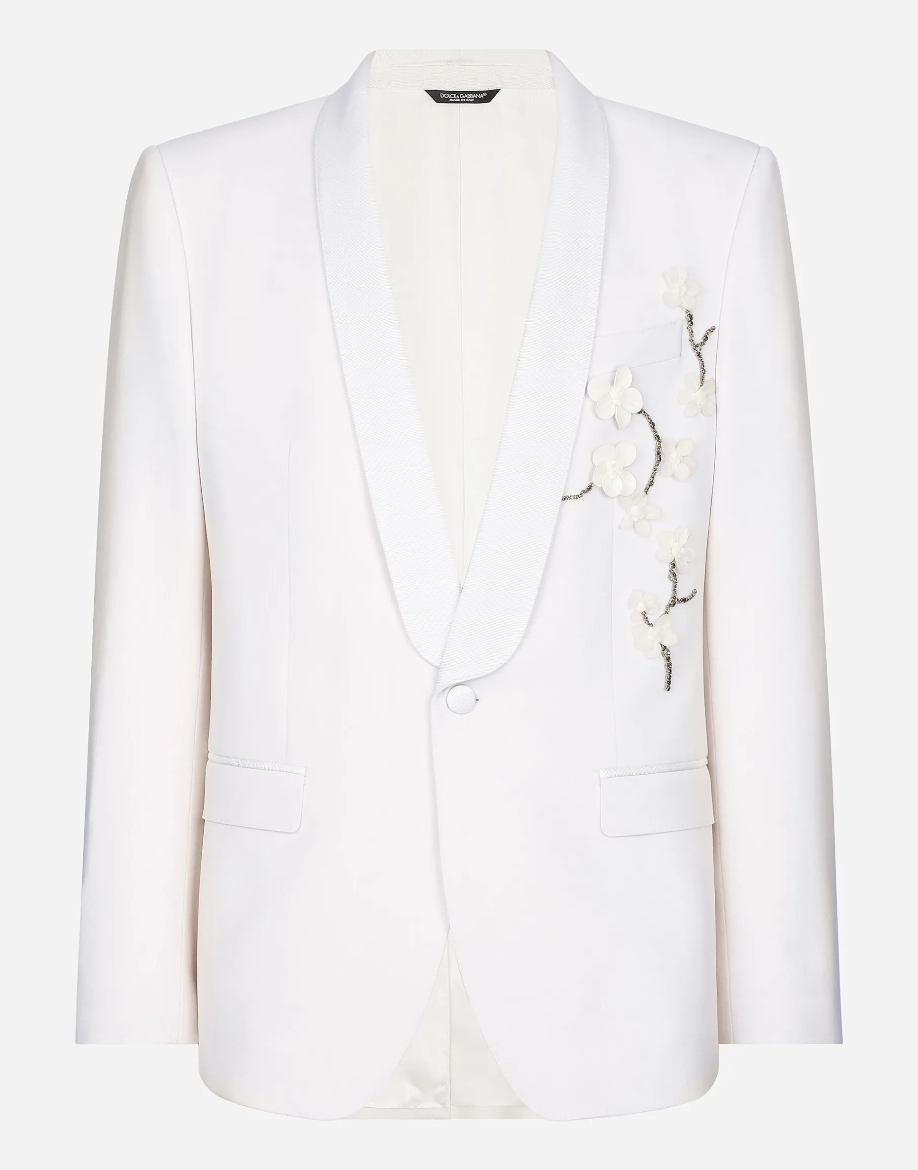 Single-breasted Martini-fit jacket with embroidery