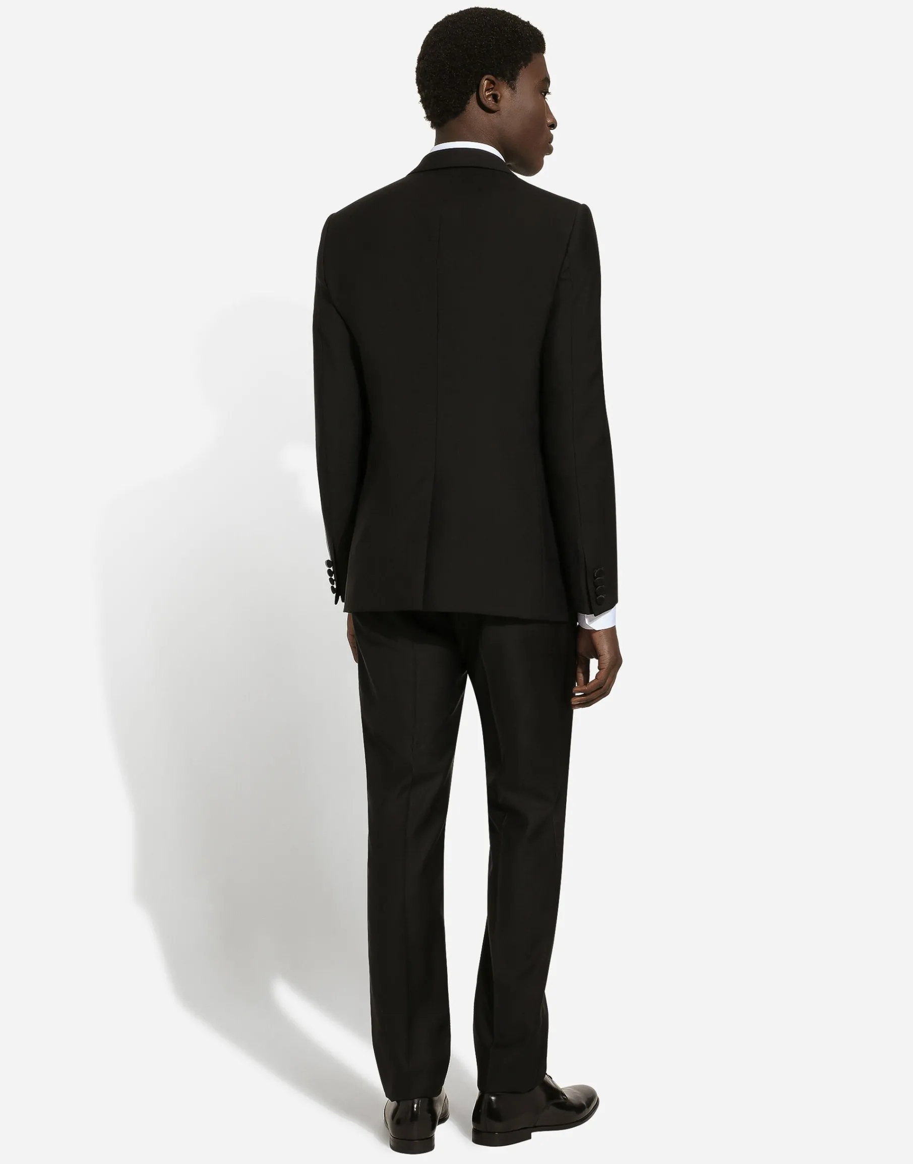 Single-breasted Martini-fit jacket with embroidered lapels