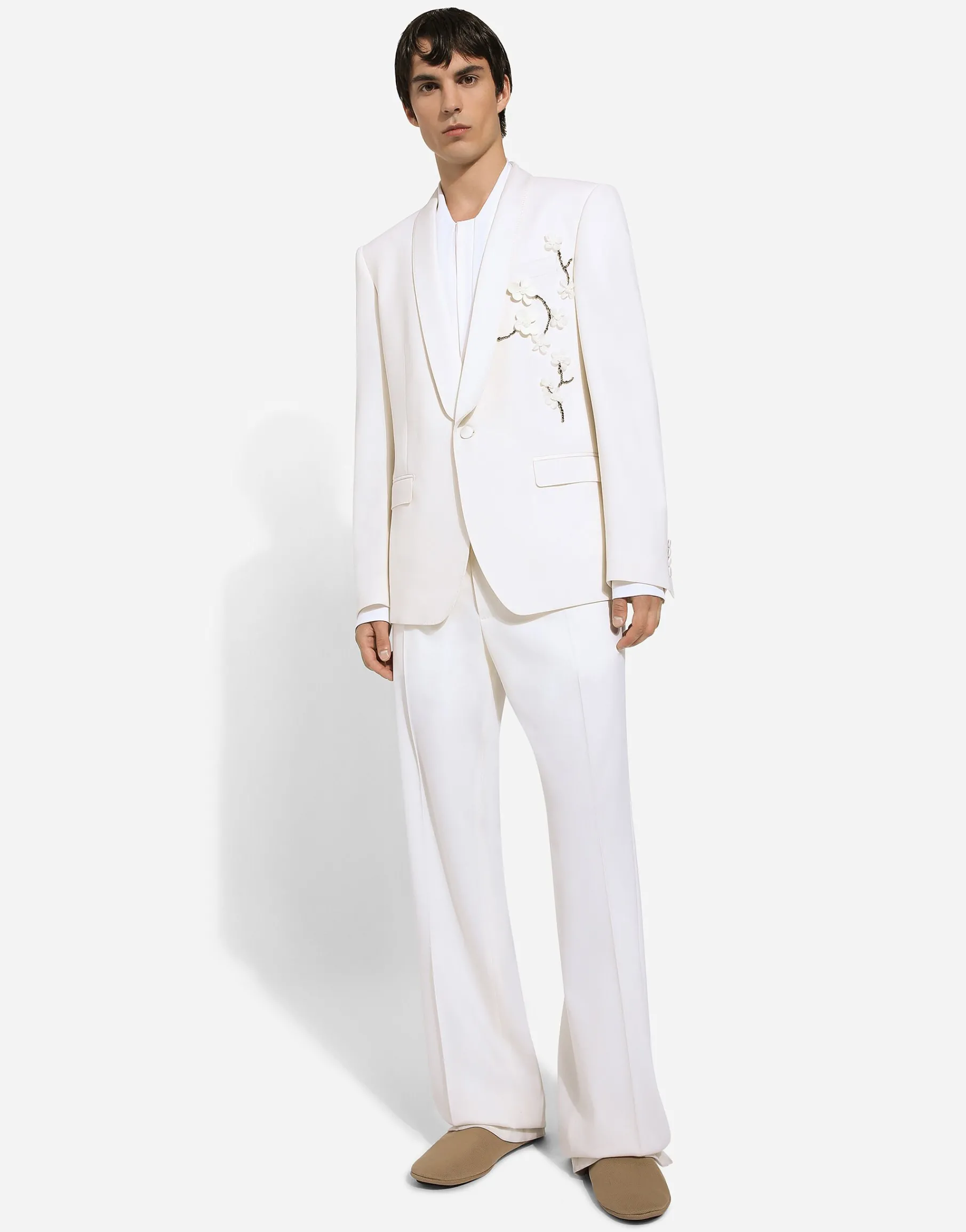 Single-breasted Martini-fit jacket with embroidery