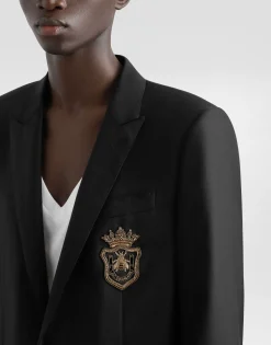 Single-breasted Martini-fit jacket with patch