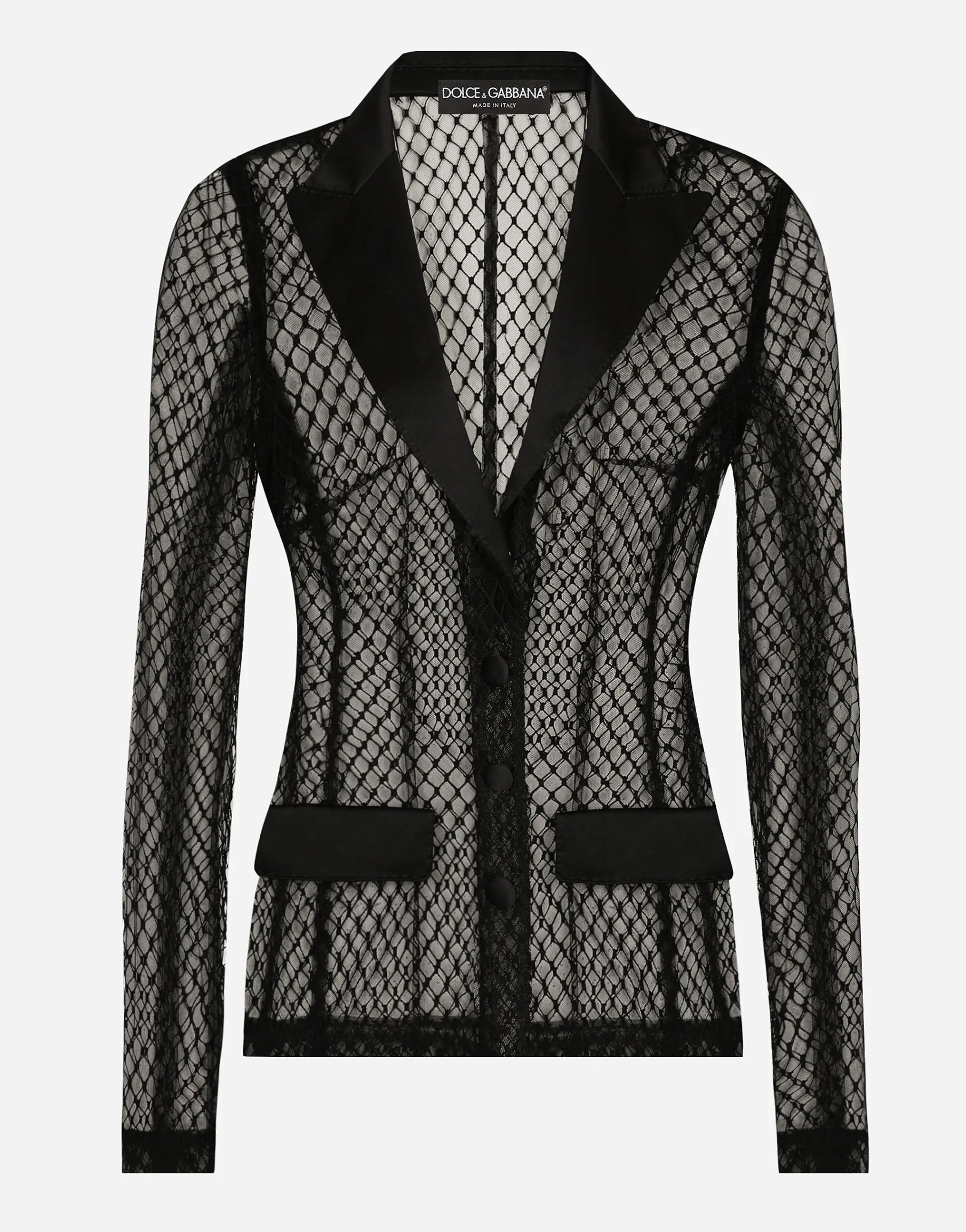 Single-breasted mesh Dolce tuxedo jacket