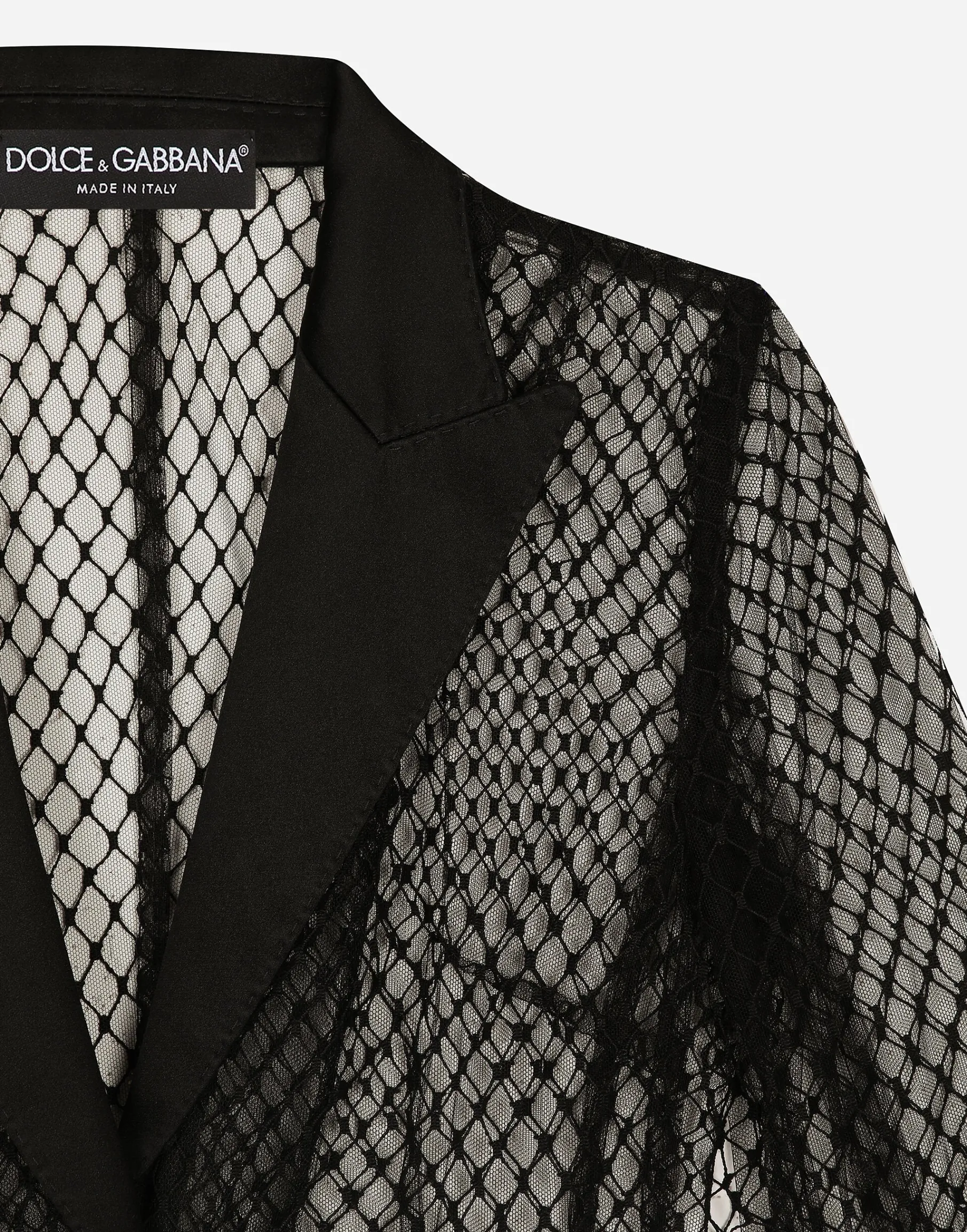 Single-breasted mesh Dolce tuxedo jacket
