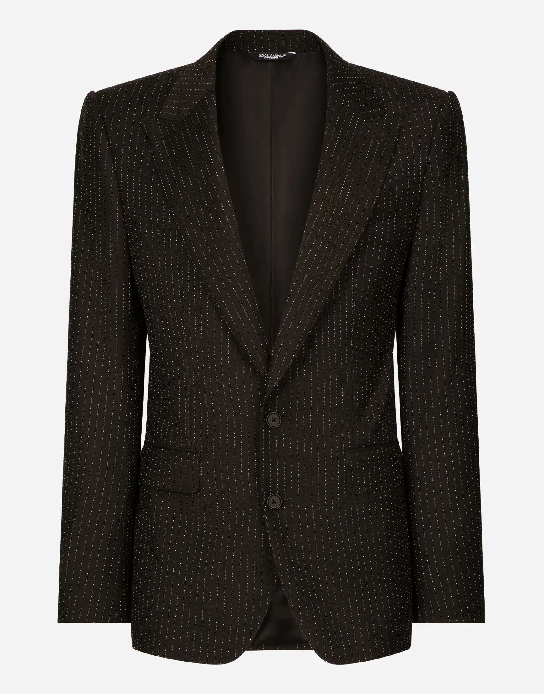 Single-breasted pinstripe wool Sicilia-fit jacket