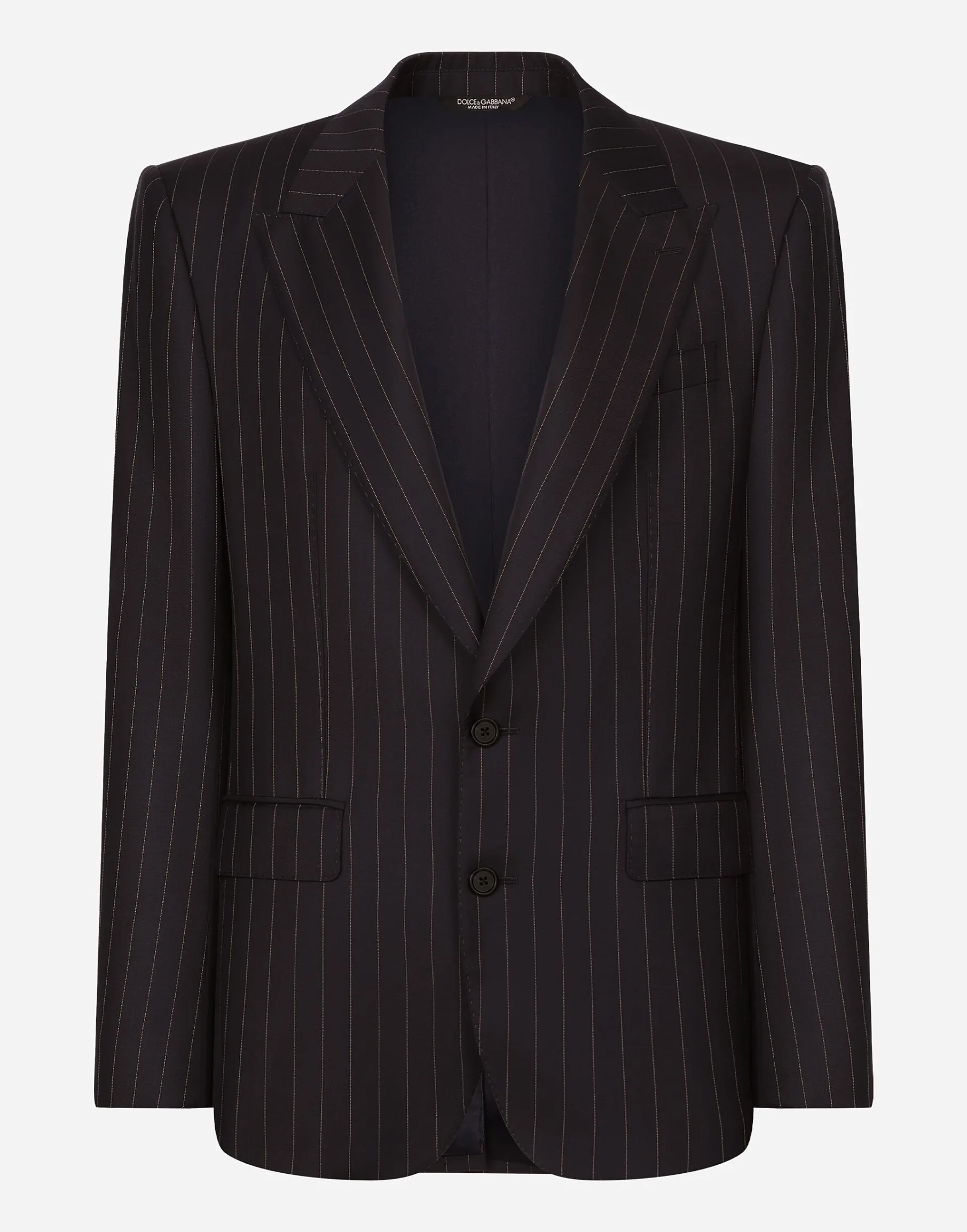 Single-breasted pinstripe wool Sicilia-fit jacket