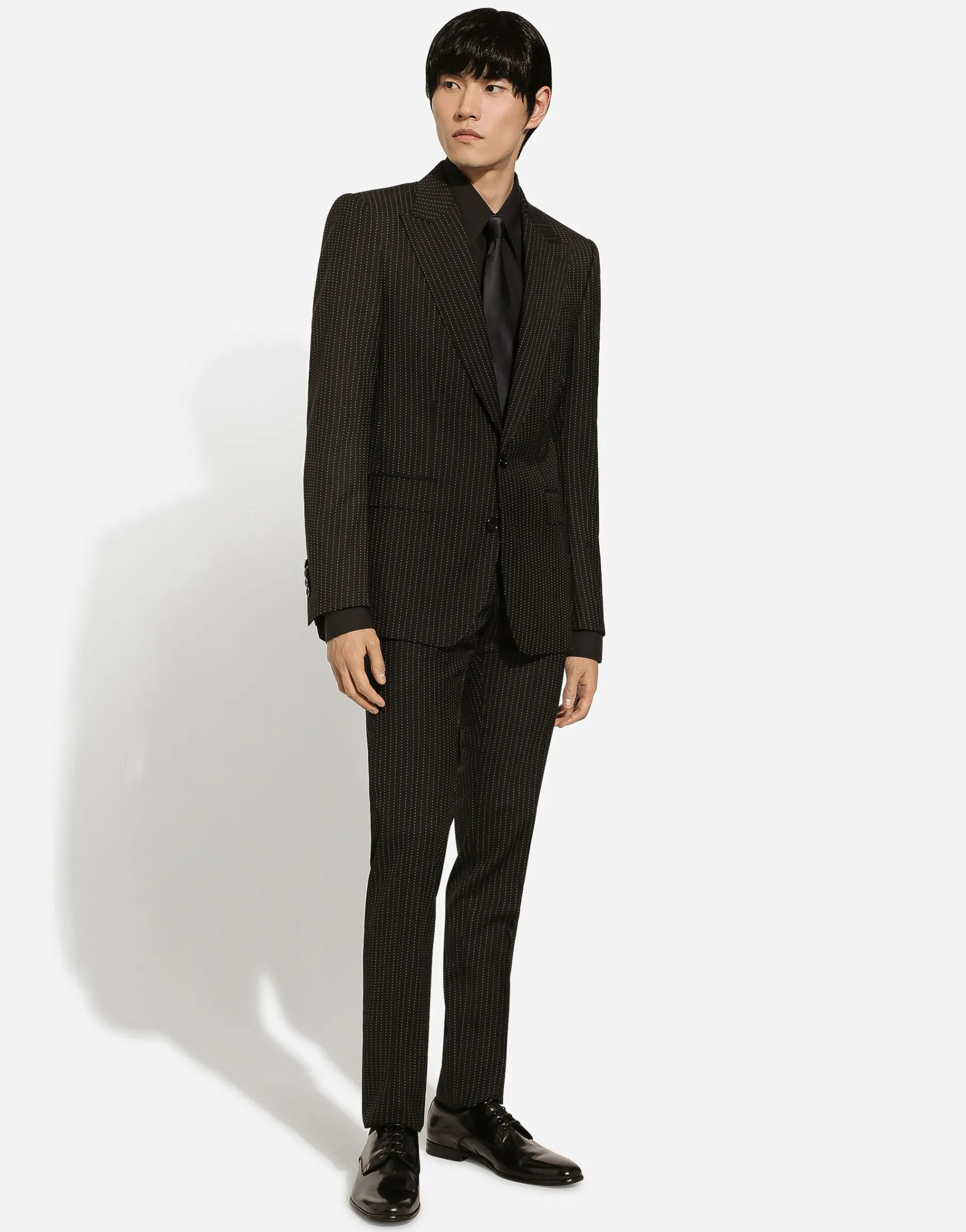 Single-breasted pinstripe wool Sicilia-fit jacket